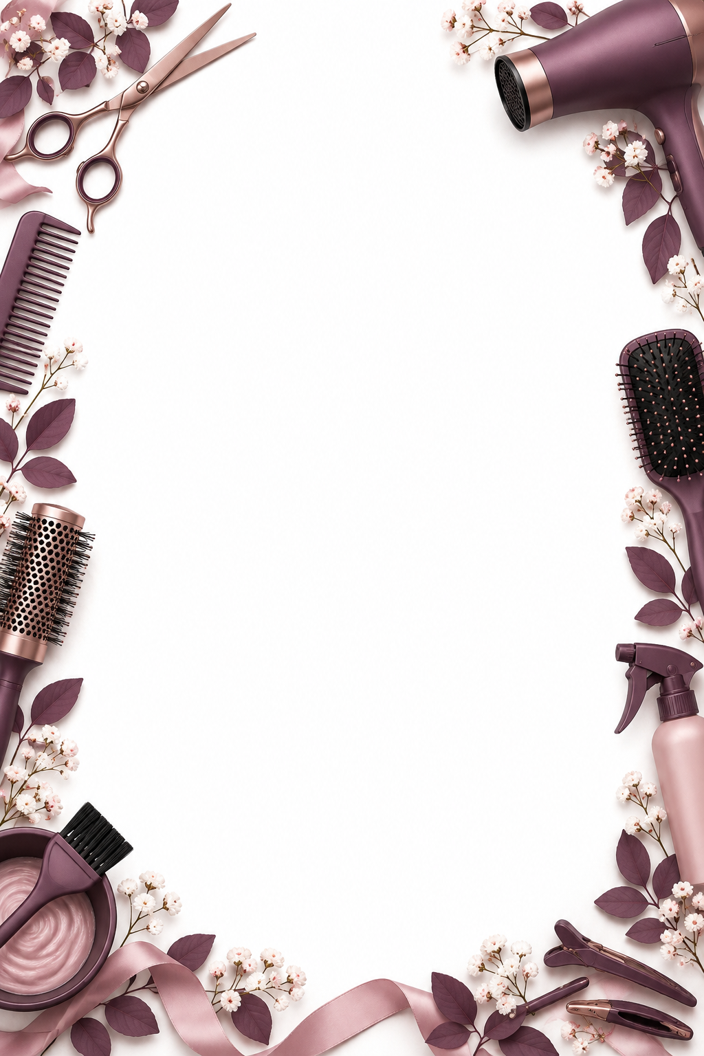 Hair salon · book your style — design background for a Beauty & Wellness QR code template