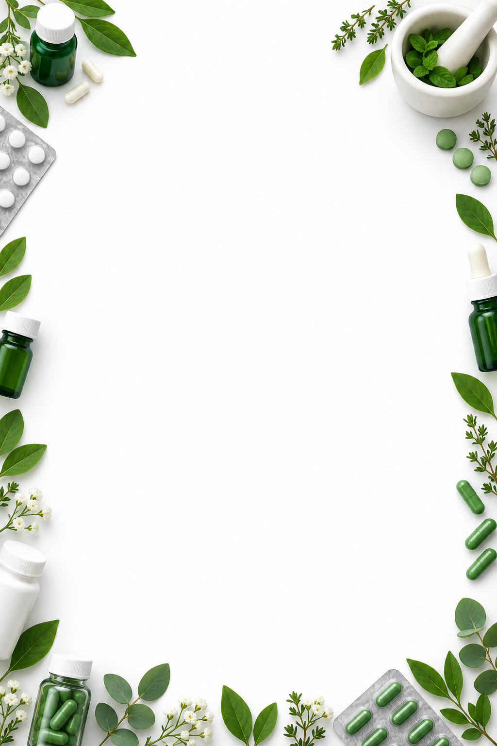 Pharmacy · services & advice — design background for a Healthcare QR code template