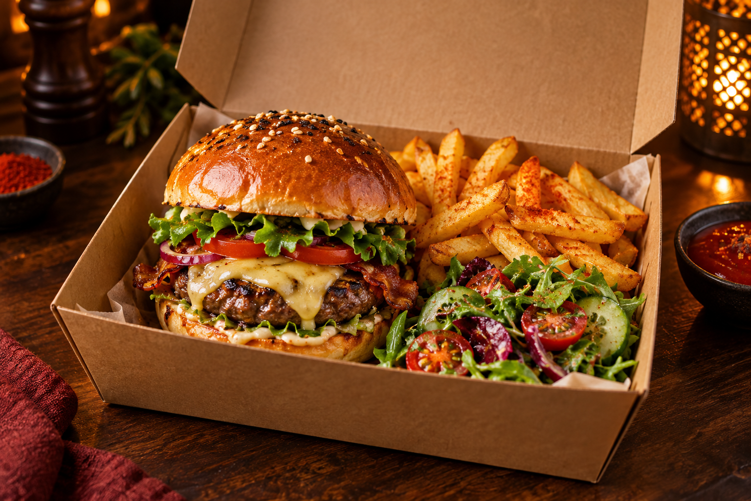 Takeaway reorder card · front & back template background