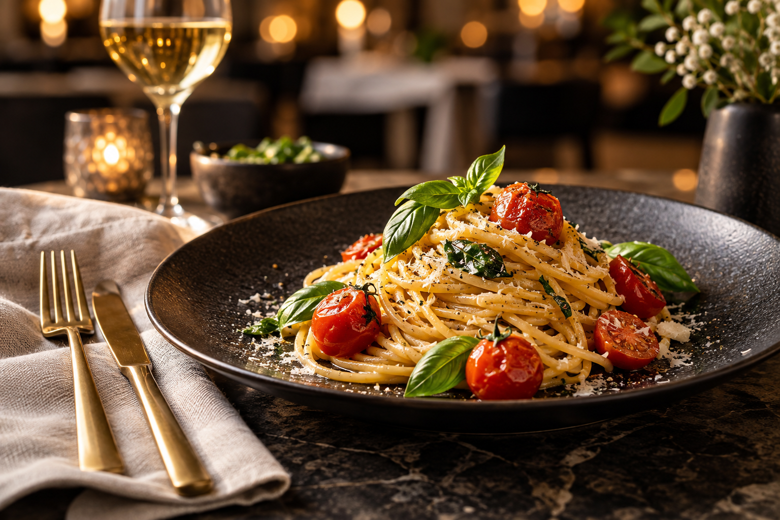 Restaurant table card · front & back template background