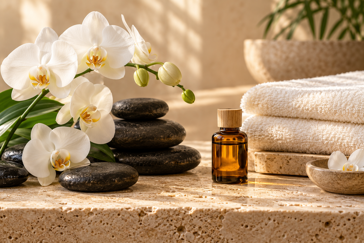 Spa gift voucher · front & back — design background for a Beauty & Wellness QR code template
