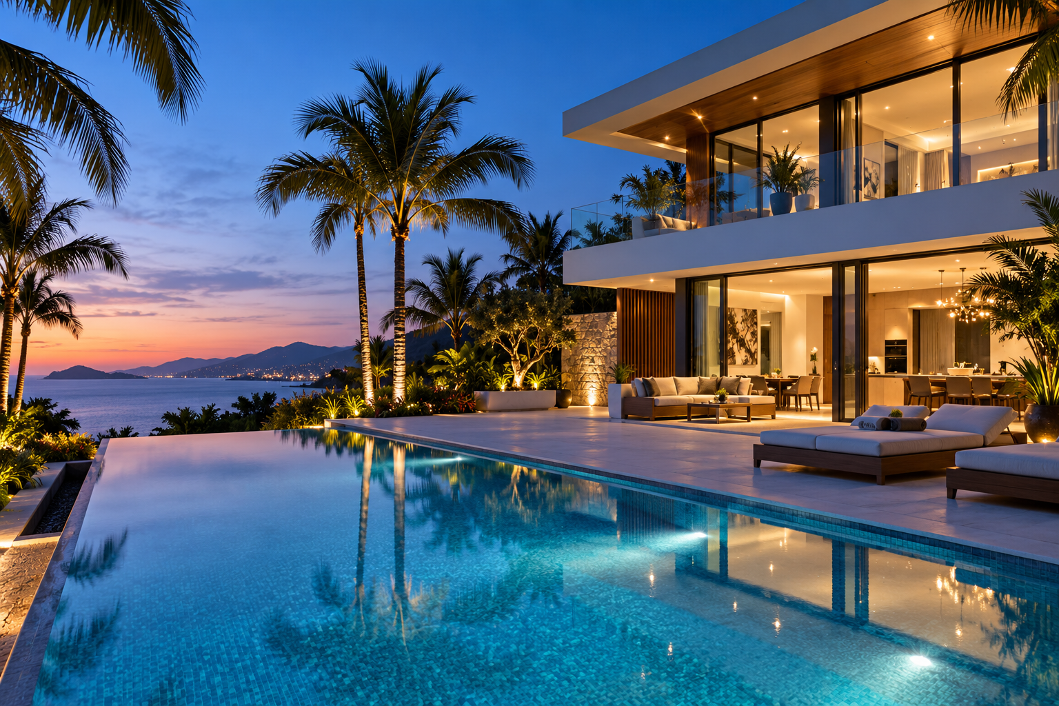 Luxury property viewing · midnight gold — design background for a Real Estate QR code template