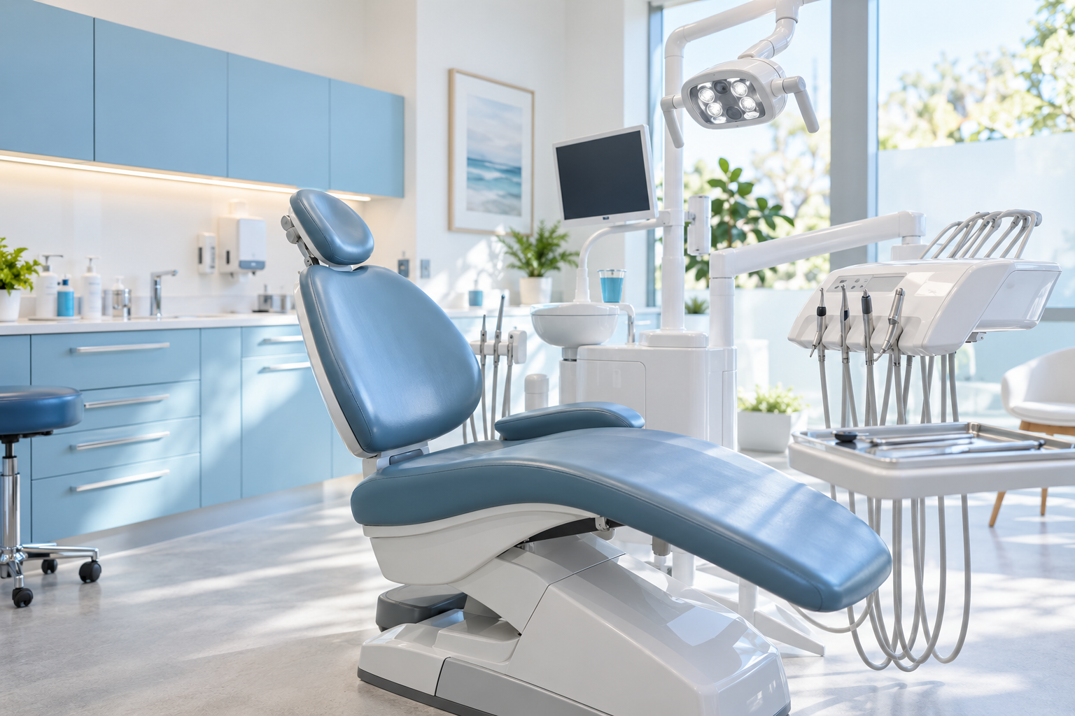 Dental appointments · photo — design background for a Health & Clinics QR code template