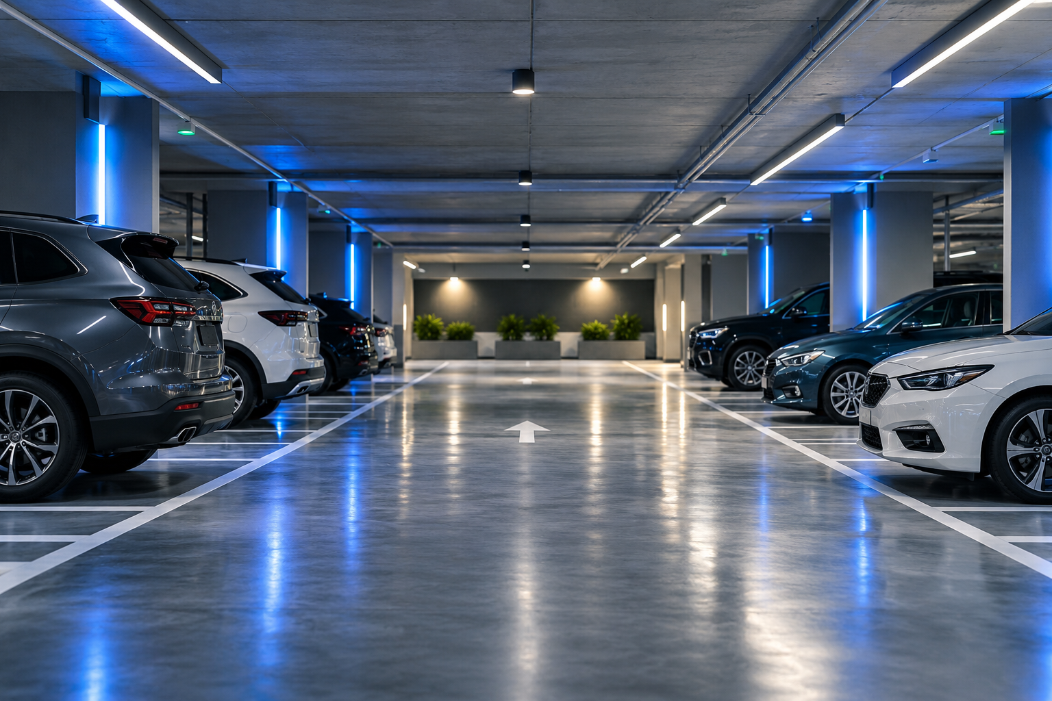 Parking services · photo — design background for a Automotive QR code template
