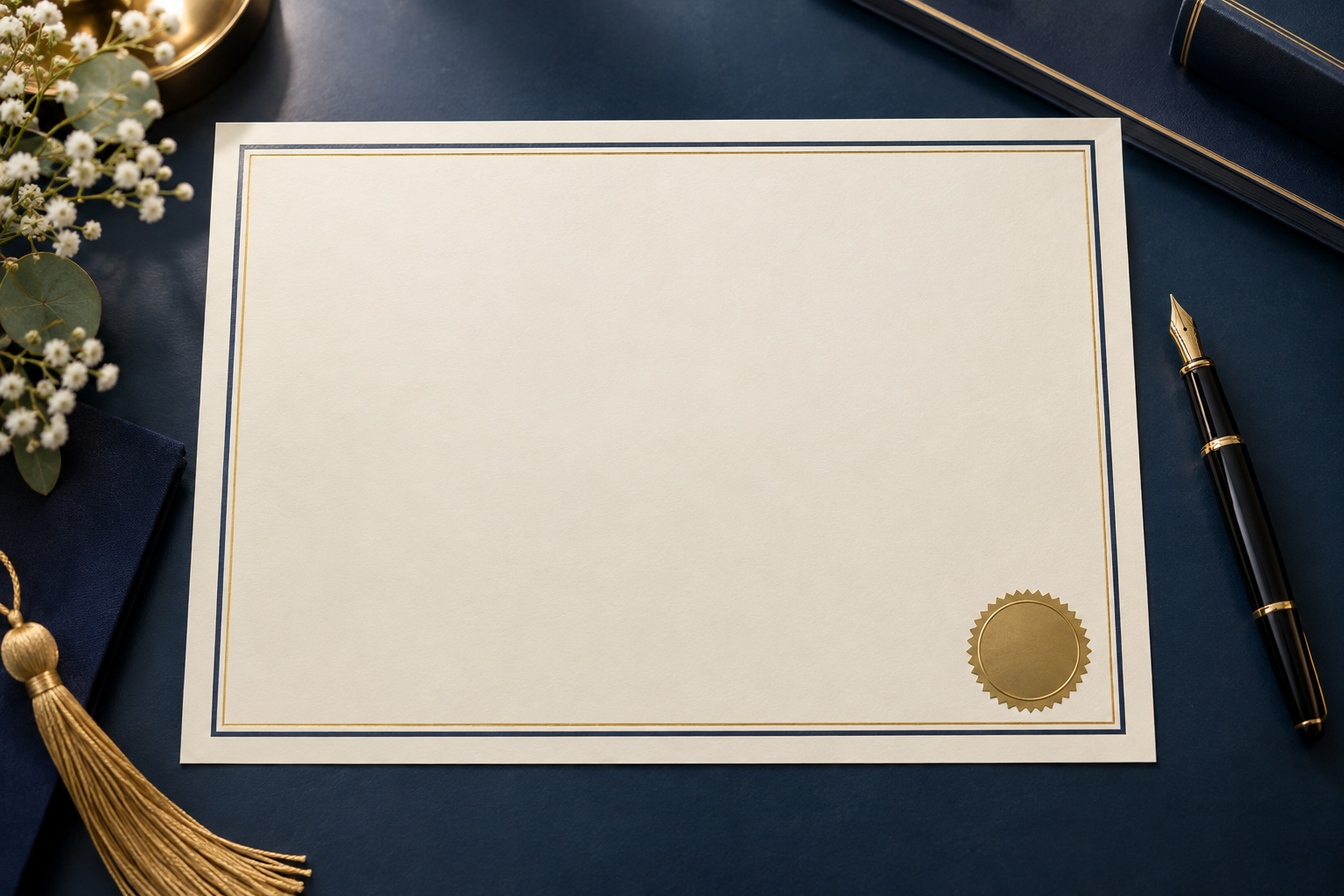 Certificate verification poster · photo — design background for a Education QR code template